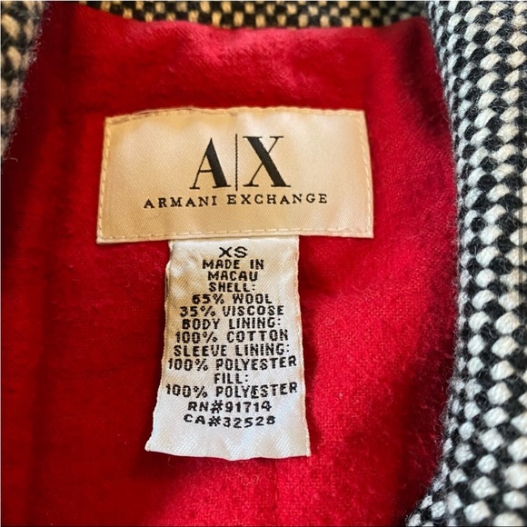 Women's A/X Armani Double Breasted Wool Coat - Picture 3 of 5